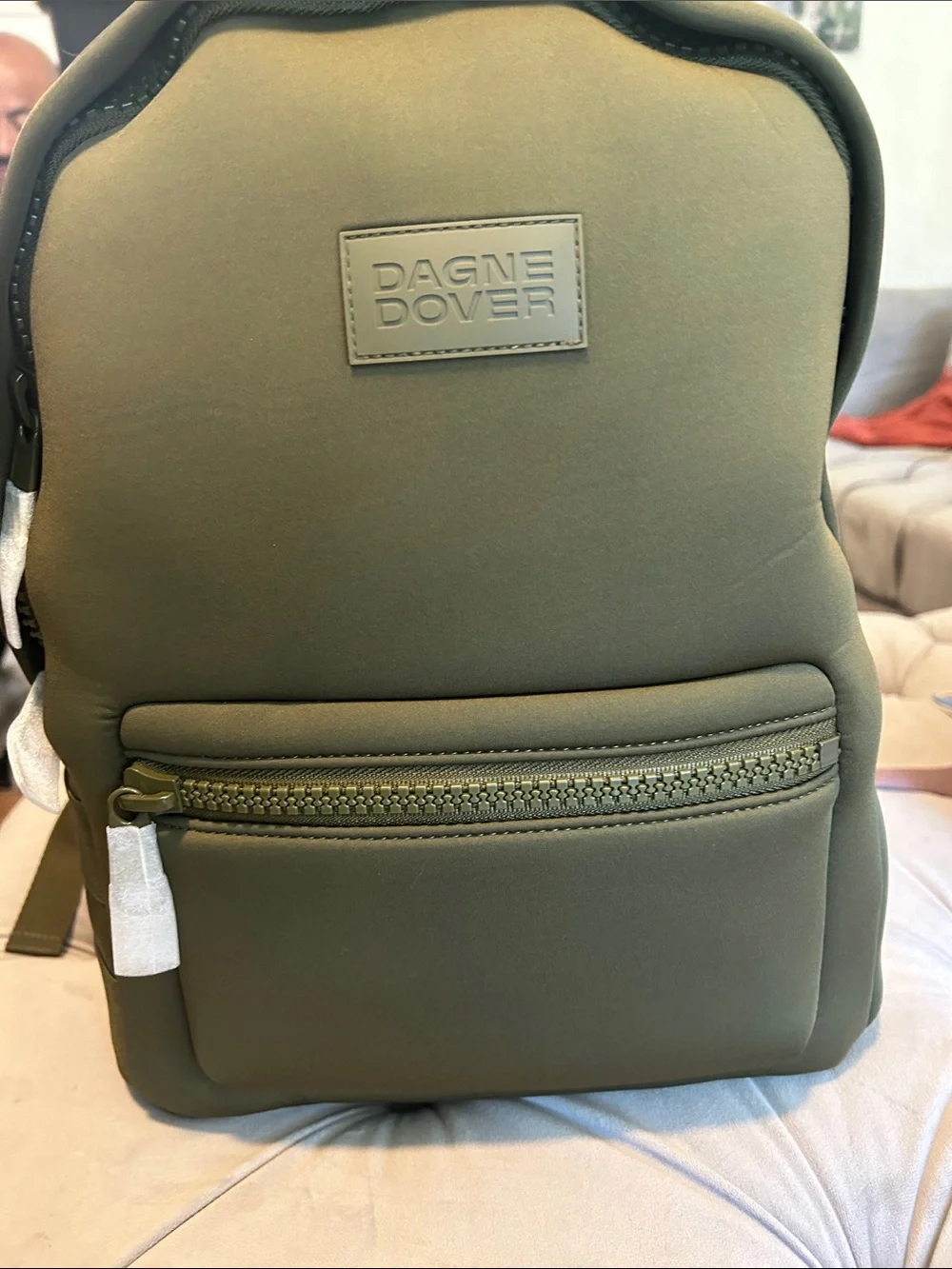 Dagne Dover Olive Green Neoprene Backpack